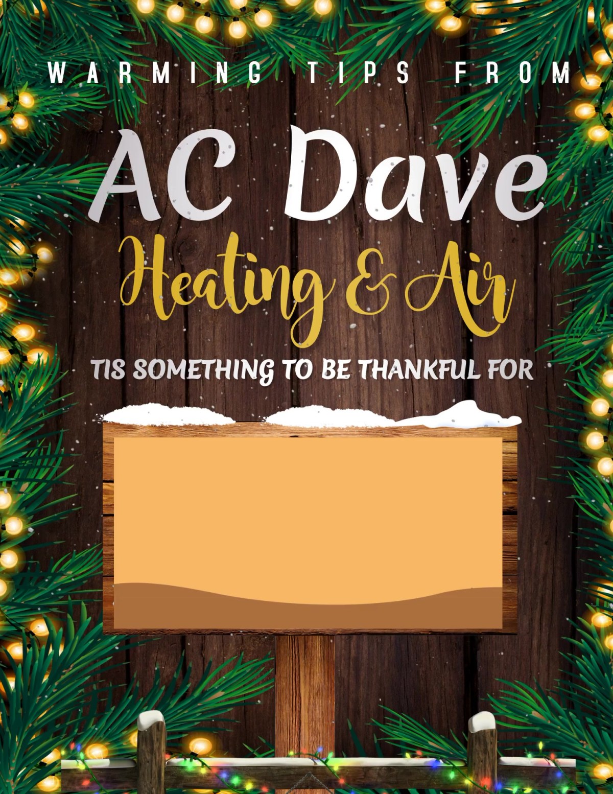 AC Dave Heating and Air loves to bring you Maintenance Tips